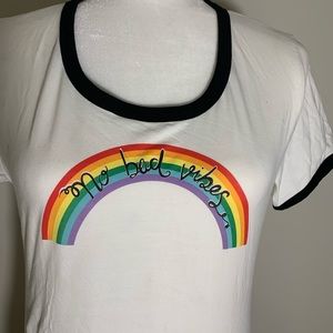 No Bad Vibes Rainbow Tee